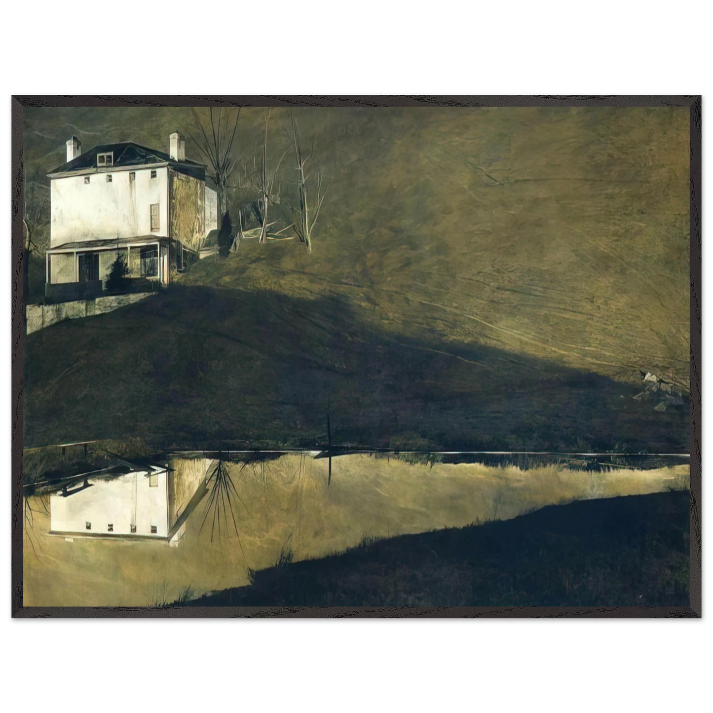 Andrew Wyeth - BROWN SWISS Wall Art - 30x40 cm / 12x16 inches - Premium Wooden Framed Poster With Fine Art Paper - Wood frame