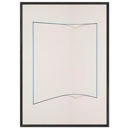 Blue Day-glo Corner Piece - 1968 - Fred Sandback Framed Art Print – Black Wooden Frame - Default Title - -Framed Art Print