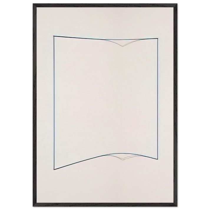 Blue Day-glo Corner Piece - 1968 - Fred Sandback 70x100 cm / 28x40 inches Framed Art Print – Black Wooden Frame