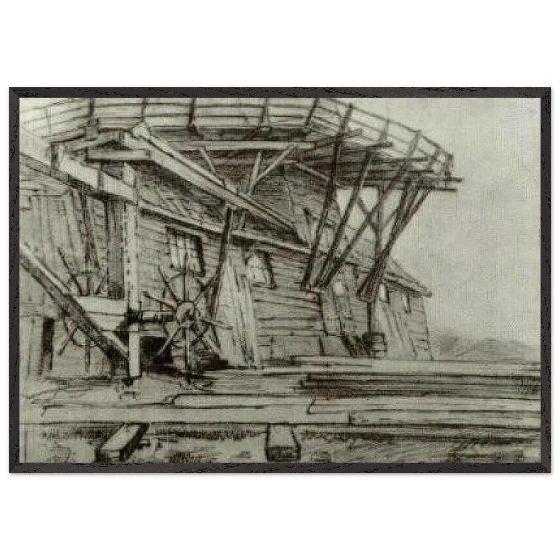 Saw Mill - Vincent van Gogh Framed Art Print – Black Wooden Frame - Default Title - -Framed Art Print