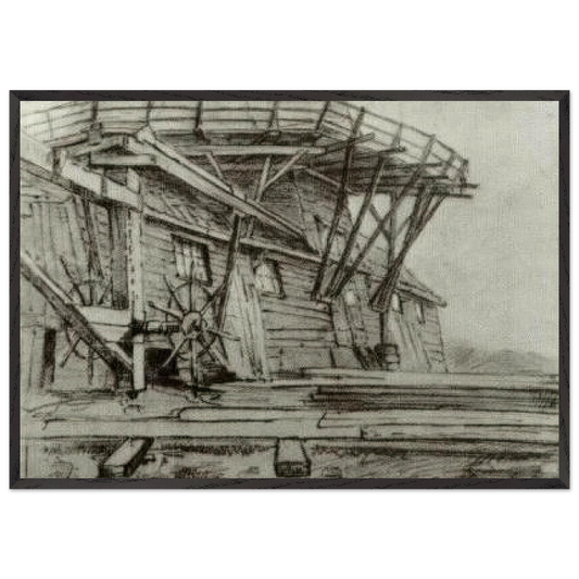 Saw Mill - Vincent van Gogh Framed Art Print – Black Wooden Frame - Default Title - -Framed Art Print