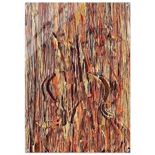 Gold and Red - 1990 - Arman Acrylic Print - 70x100 cm / 28x40″ inches | Arman Wall Art | Arman Prints