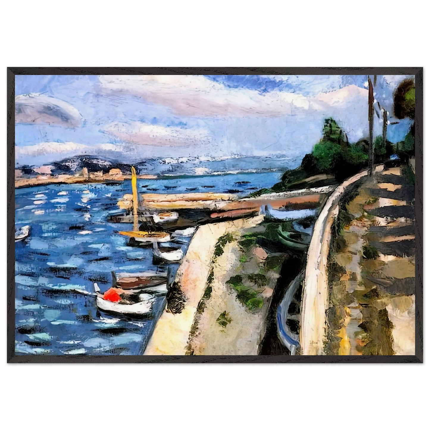 VIEW OF ANTIBES 1925 - Henri Matisse Framed Art Print – Black Wooden Frame - Default Title - -Framed Art Print