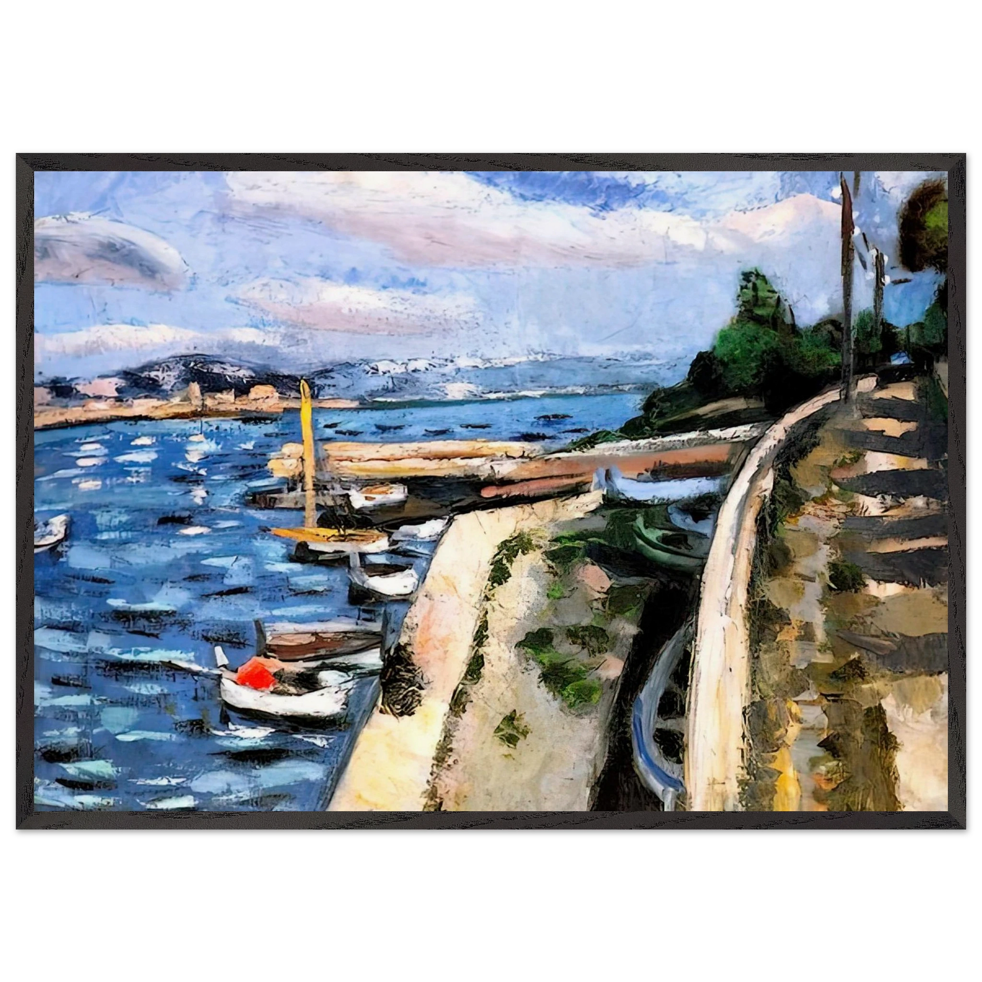 VIEW OF ANTIBES 1925 - Henri Matisse Framed Art Print – Black Wooden Frame - Default Title - -Framed Art Print