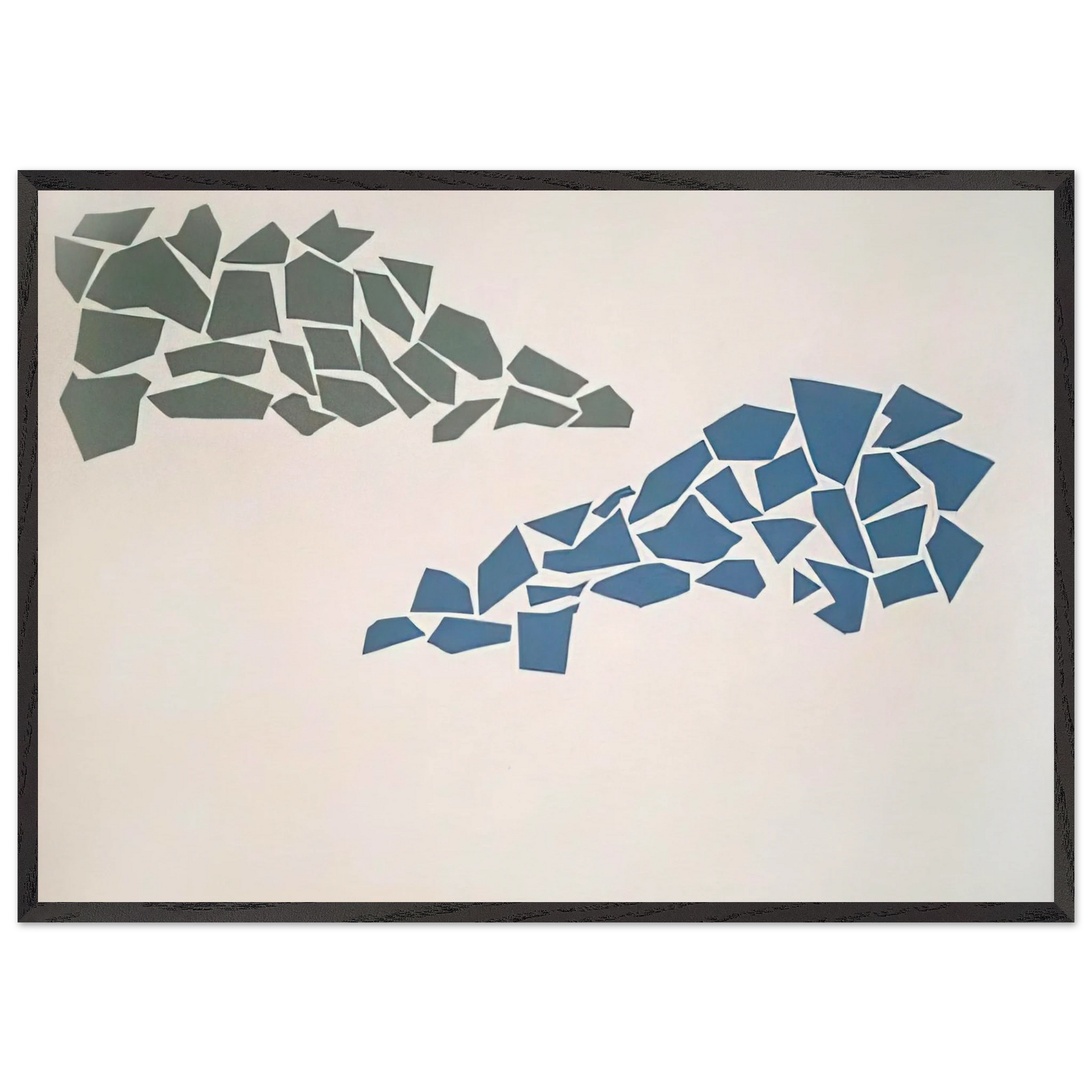 Blue and Green - 1968 - Robert Goodnough Framed Art Print – Black Wooden Frame - Default Title - -Framed Art Print