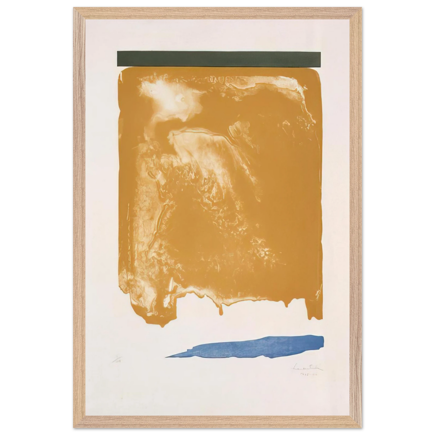 Helen Frankenthaler - Persian Garden - 1966 Wall art - 30x45 cm / 12x18 inches - Premium Wooden Framed Poster With Fine Art Paper - Wood frame