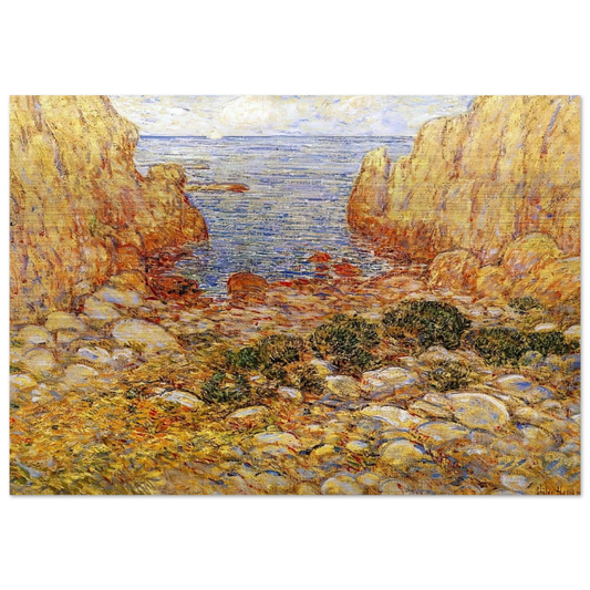 The Gorge - Appledore, Isles of Shoals - Childe Hassam Brushed Aluminum Print - 70x100 cm / 28x40 inches | Childe Hassam Aluminum Print | Childe Hassam Prints