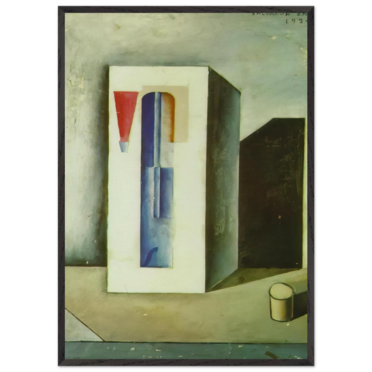 SIPHON AND SMALL BOTTLE OF RUM - Salvador Dali Framed Art Print – Black Wooden Frame - Default Title - -Framed Art Print