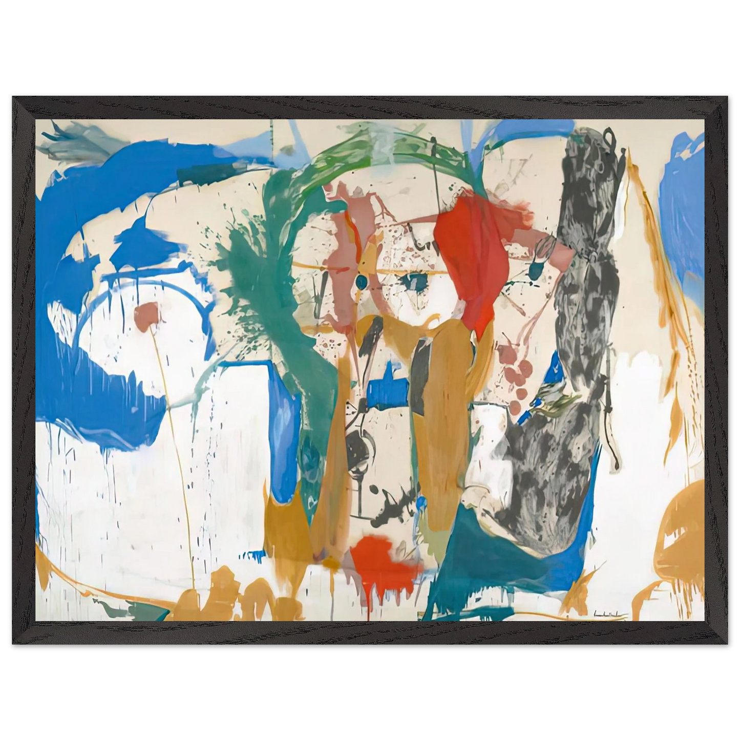Helen Frankenthaler - Madridscape, 1959- Wall Art - 30x40 cm / 12x16 inches - Premium Wooden Framed Poster With Fine Art Paper - White frame