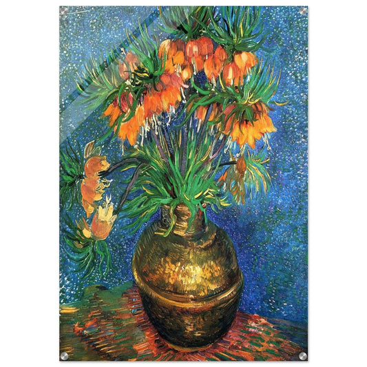 Fritillaries in a Copper Vase - Vincent van Gogh Acrylic Print - 70x100 cm / 28x40″ inches
