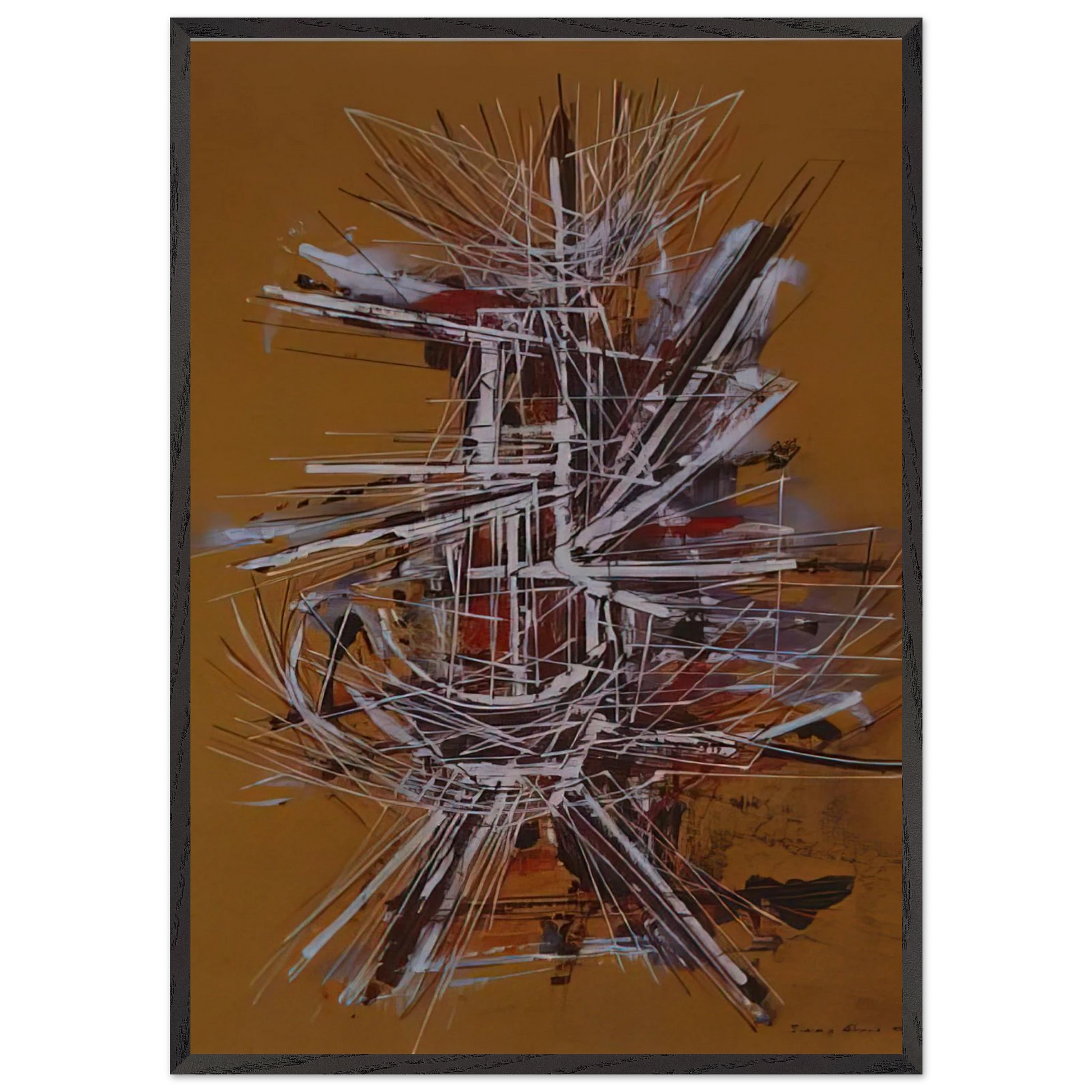 Southwest Image - 1958 - Jimmy Ernst Framed Art Print – Black Wooden Frame - Default Title - -Framed Art Print