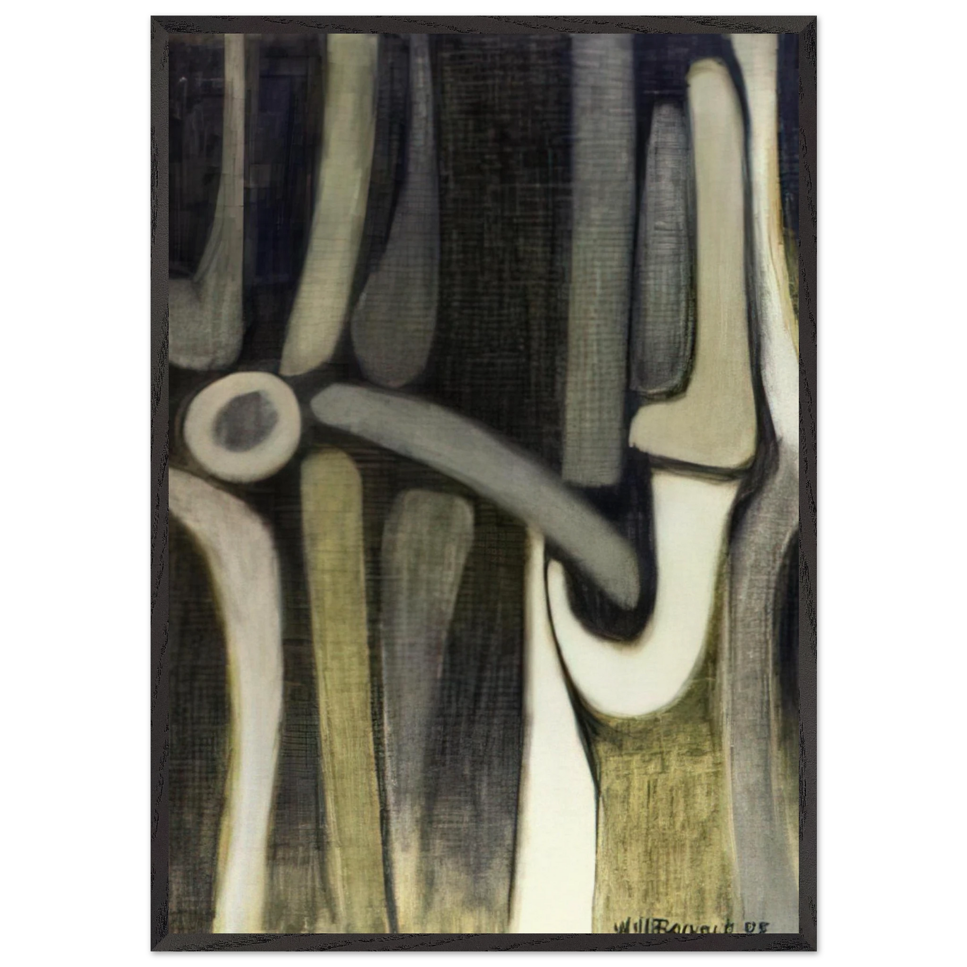 December - 2005 United States - Will Barnet Framed Art Print – Black Wooden Frame - Default Title - -Framed Art Print