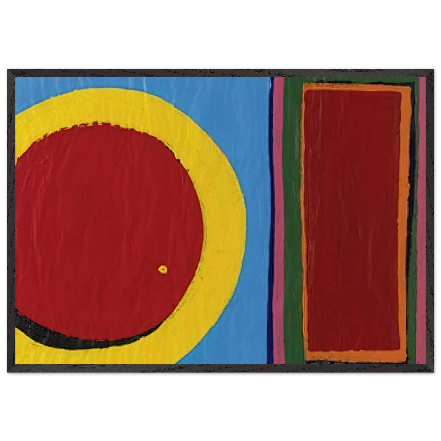 Composition N1 - Al Held Framed Art Print – Black Wooden Frame - Default Title - -Framed Art Print