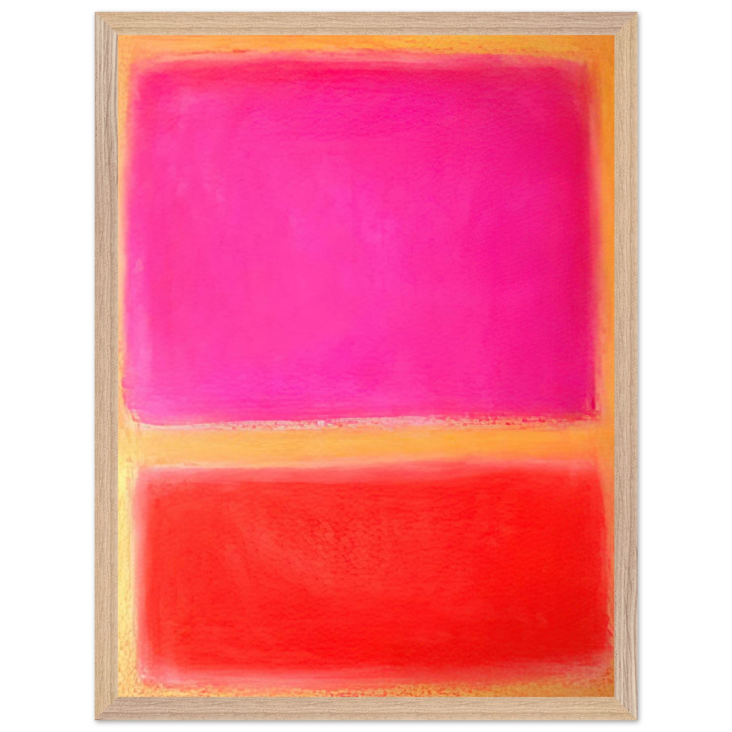 Mark Rothko - Untitled - Color Field Painting Wall Art - 60x80 cm / 24x32 inches - Premium Wooden Framed Poster With Fine Art Paper - Black frame