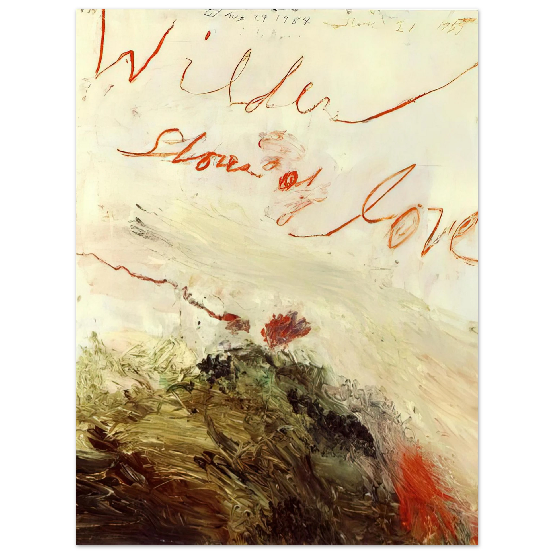 Cy Twombly - Wilder Shores of Love Fine Art Poster - Default Title