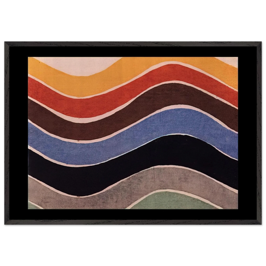FABRIC PATTERN 1 - Sonia Delaunay Framed Art Print – Black Wooden Frame - Default Title - -Framed Art Print