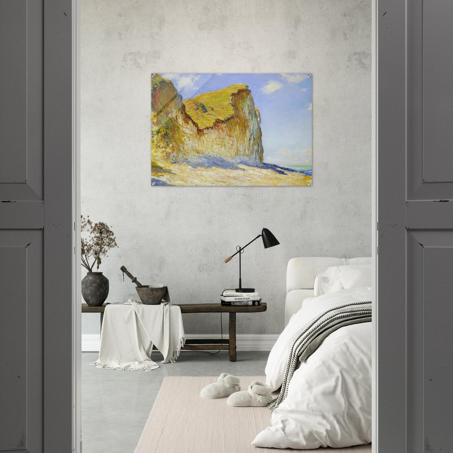 Cliffs near Pourville - claude monet Acrylic Print - 70x100 cm / 28x40″ inches