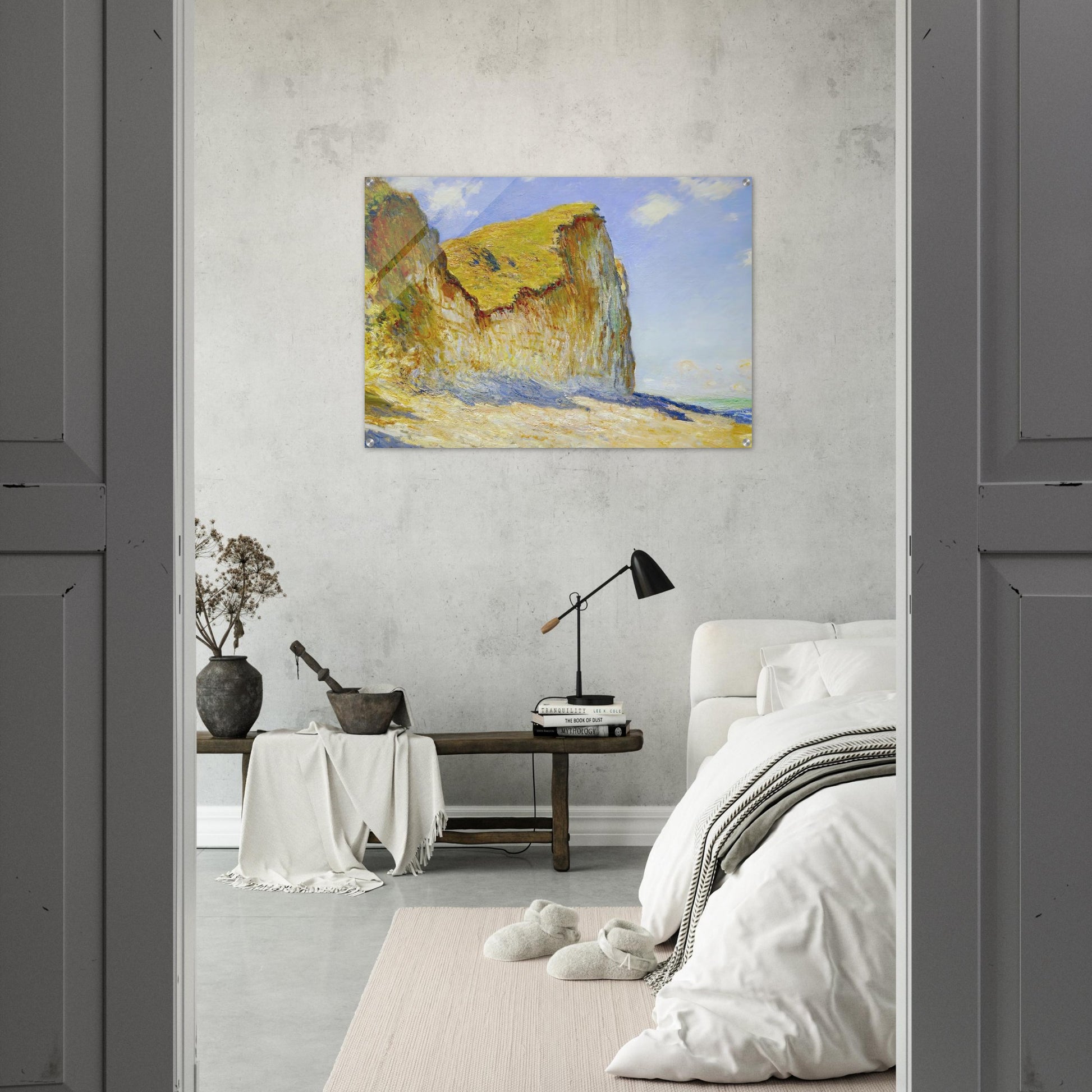 Cliffs near Pourville - claude monet Acrylic Print - 70x100 cm / 28x40″ inches