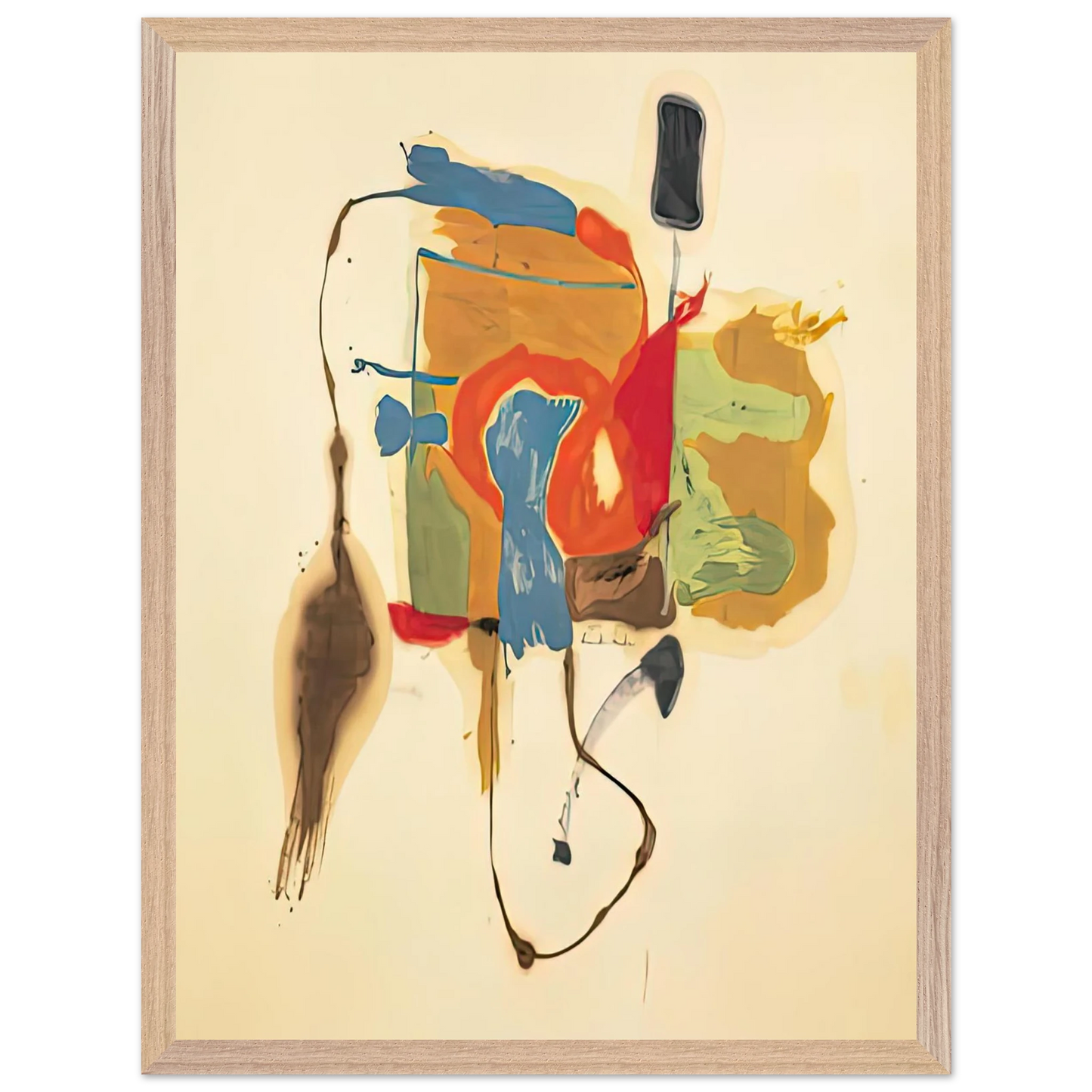 Helen Frankenthaler - Blue Form in a Scene, 1961- Wall Art - 60x80 cm / 24x32 inches - Fine Art Poster - -