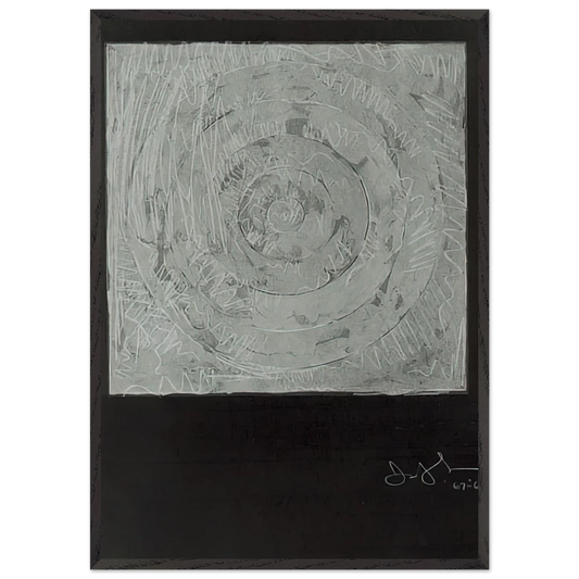 WHITE TARGET 1969 - Jasper Johns Framed Art Print – Black Wooden Frame - Default Title - -Framed Art Print