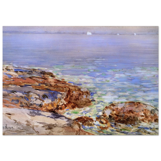Seascape, Isles of Shoals - Childe Hassam Brushed Aluminum Print - 70x100 cm / 28x40 inches | Childe Hassam Aluminum Print | Childe Hassam Prints