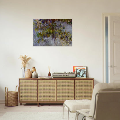 Wisteria left half - claude monet Brushed Aluminum Print - 70x100 cm / 28x40 inches | claude monet Aluminum Print | claude monet Prints