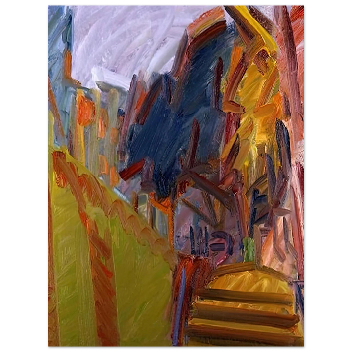 Frank Auerbach - ALBERO DI FRONTE  75x100 cm / 30x40inches Fine Art Poster