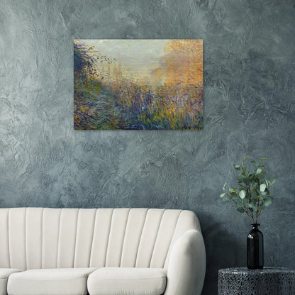 Study Rushes at Argenteuil - claude monet Brushed Aluminum Print - 70x100 cm / 28x40 inches | claude monet Aluminum Print | claude monet Prints