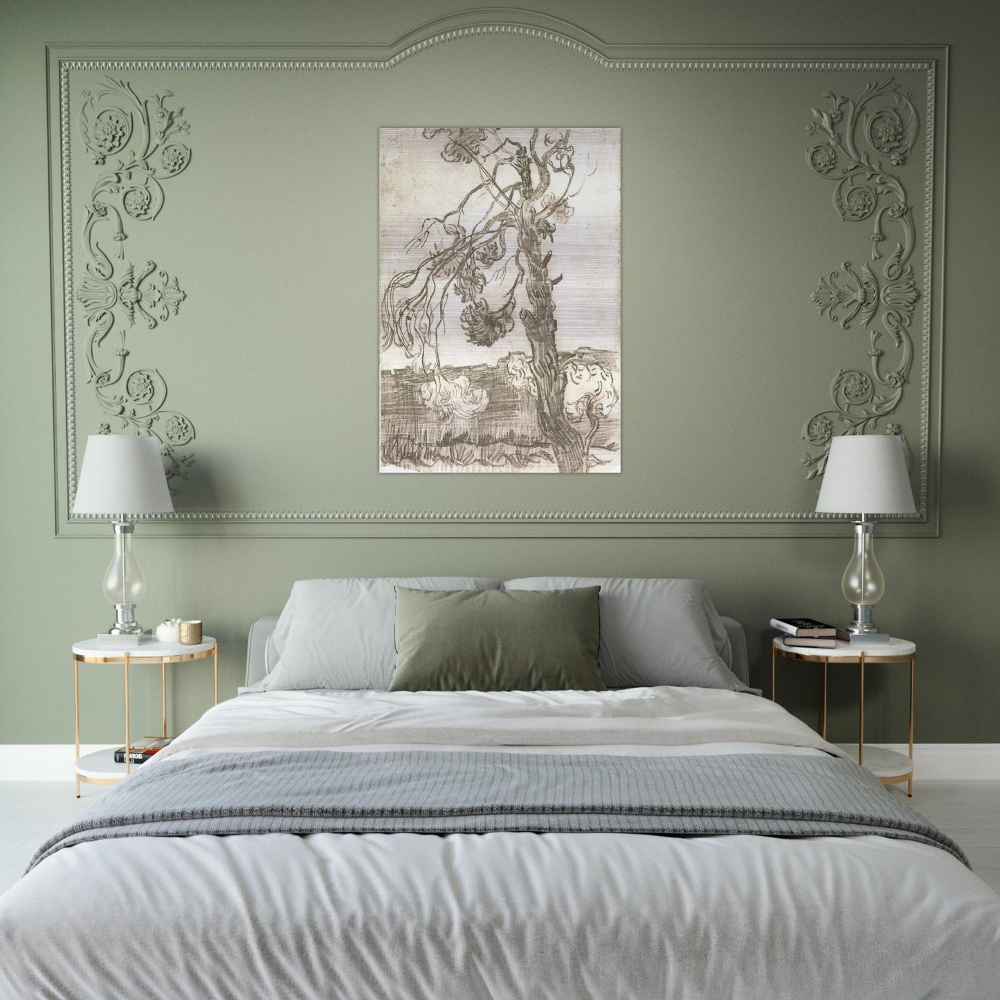 A Weather-Beaten Pine Tree - Vincent van Gogh Brushed Aluminum Print - 70x100 cm / 28x40 inches | Vincent van Gogh Aluminum Print | Vincent van Gogh Prints