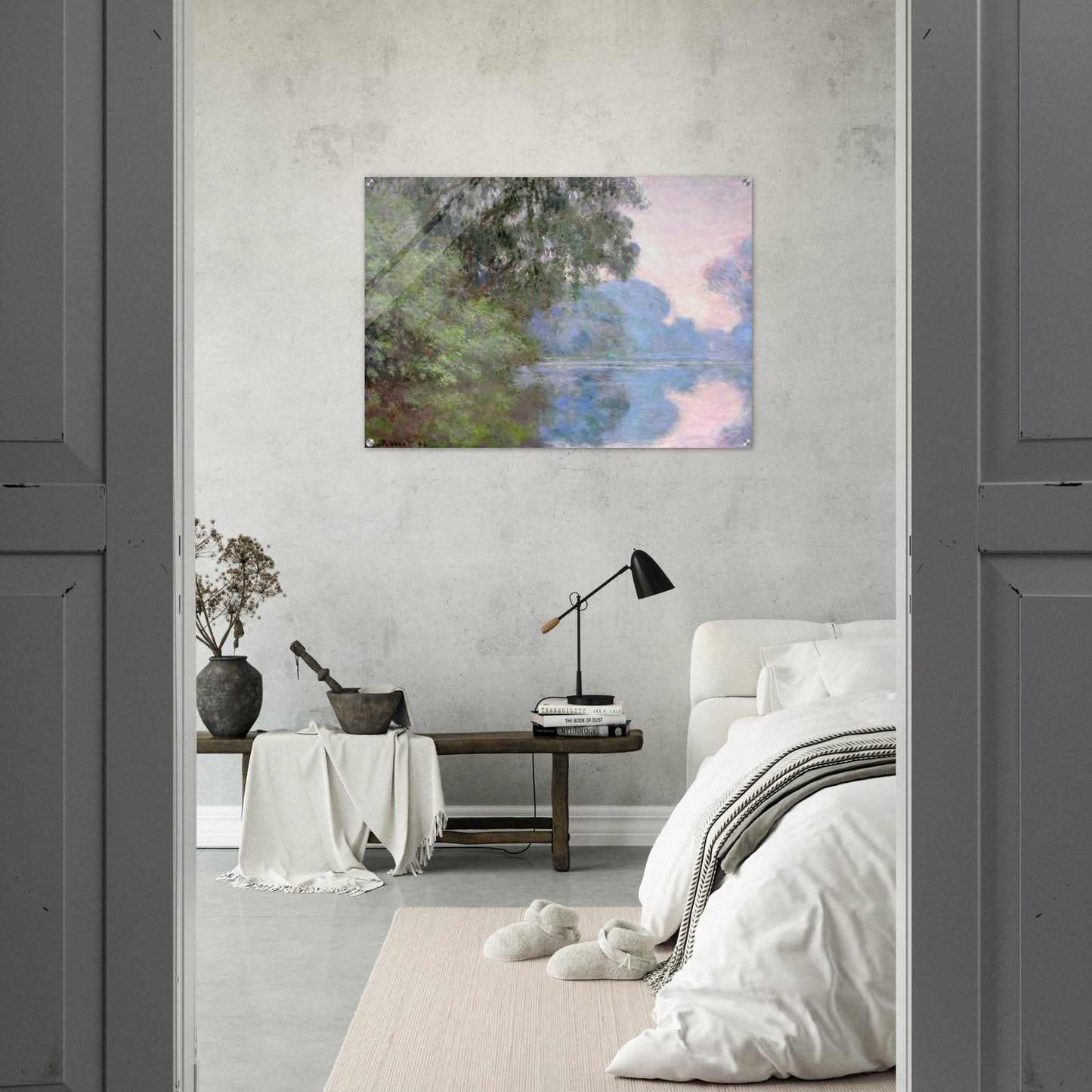 Morning on the Seine near Giverny - claude monet Acrylic Print - 70x100 cm / 28x40″ inches