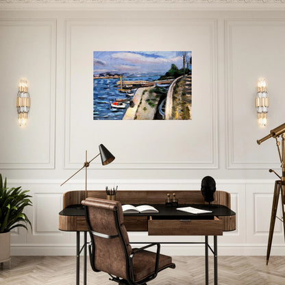 VIEW OF ANTIBES 1925 - Henri Matisse Brushed Aluminum Print - 70x100 cm / 28x40 inches | Henri Matisse Aluminum Print | Henri Matisse Prints