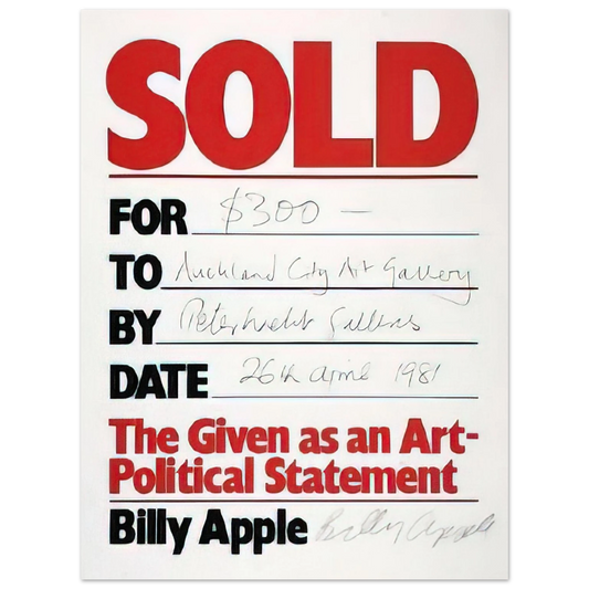 Billy Apple - Sold - 1981 Fine Art Poster - Default Title