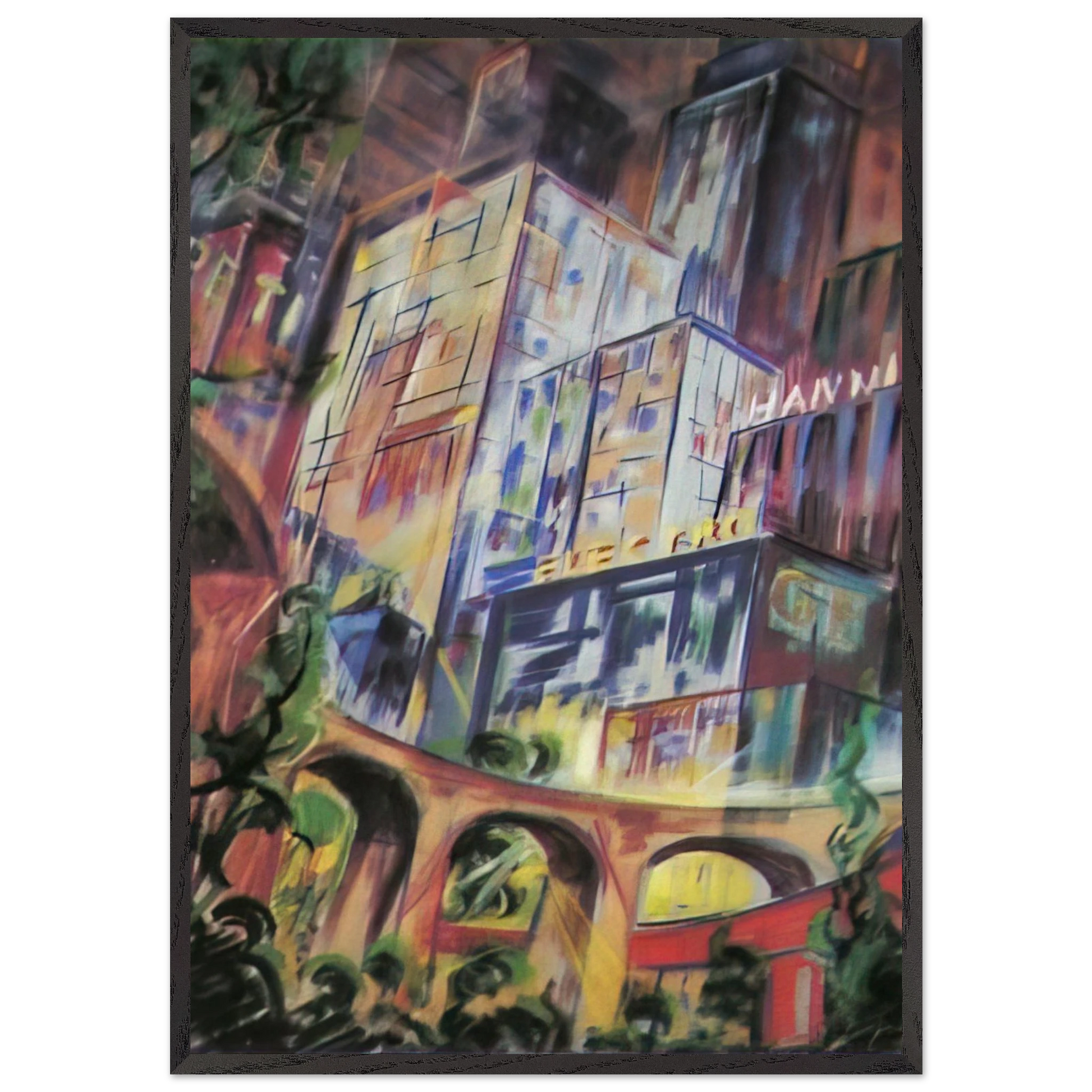 Untitled - Expressionism N1 - Konrad Zuse Framed Art Print – Black Wooden Frame - Default Title - -Framed Art Print