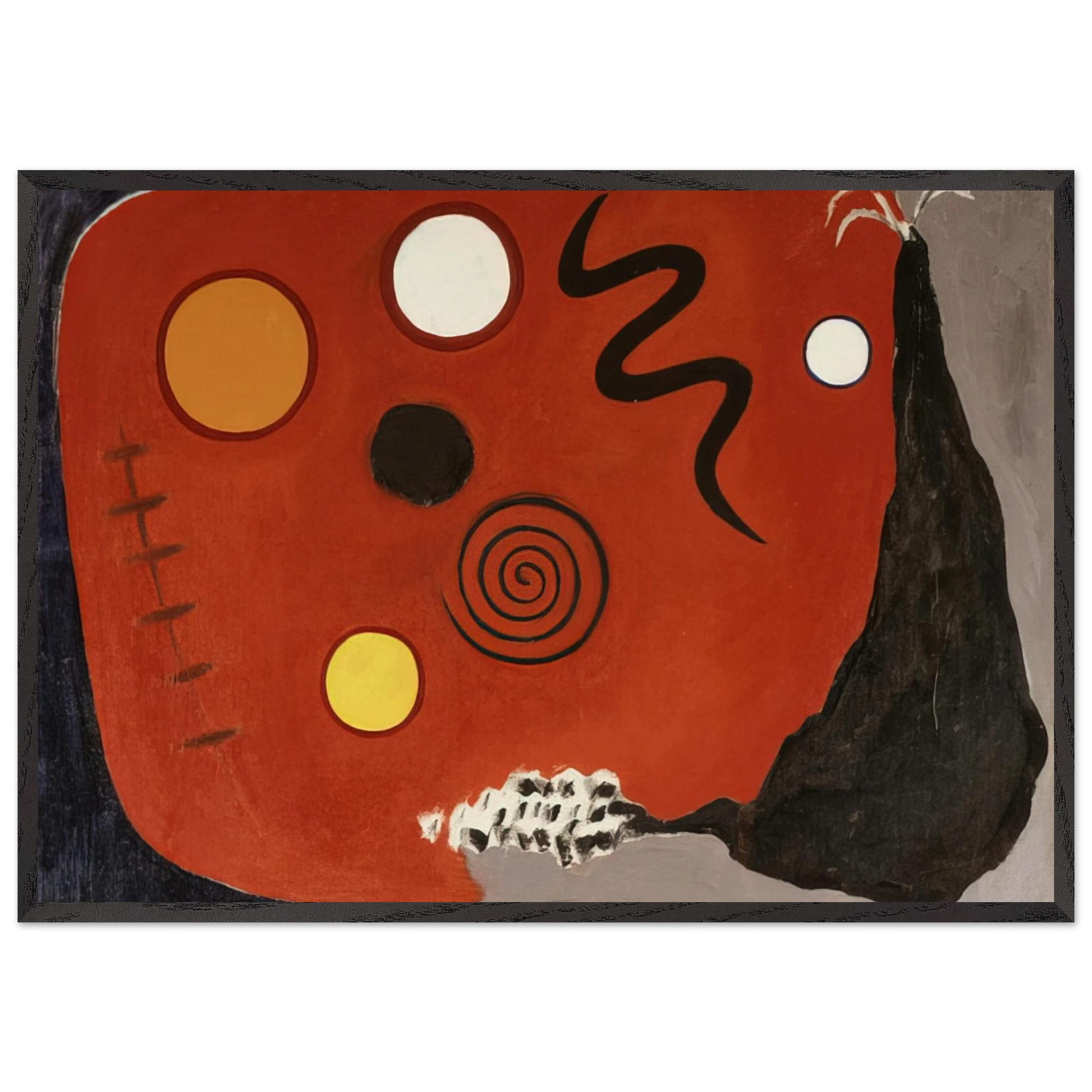 THE FUSE 1947 - Alexander Calder Framed Art Print – Black Wooden Frame - Default Title - -Framed Art Print