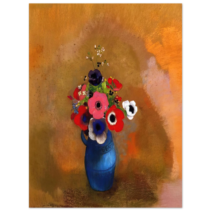 Odilon Redon - BOUQUET OF ANEMONES  75x100 cm / 30x40inches Fine Art Poster