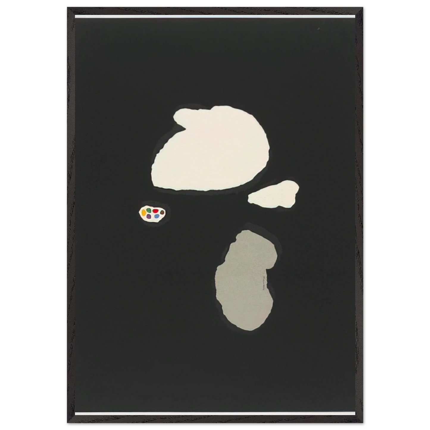 Untitled Graphic Composition - 1951 - Bruno Munari Framed Art Print – Black Wooden Frame - Default Title - -Framed Art Print