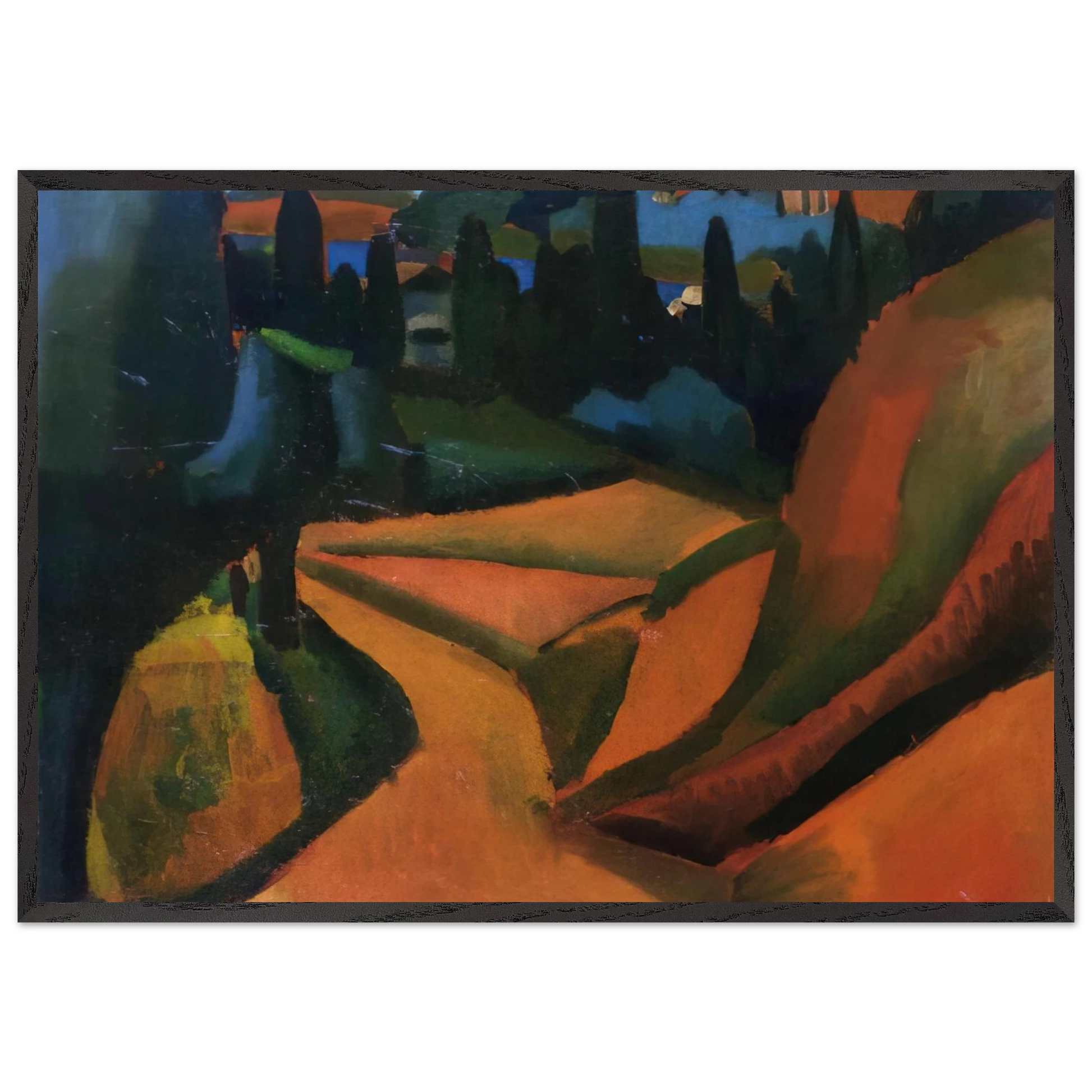 LANDSCAPE NEAR MARTIGUES 1908 - Andre Derain Framed Art Print – Black Wooden Frame - Default Title - -Framed Art Print