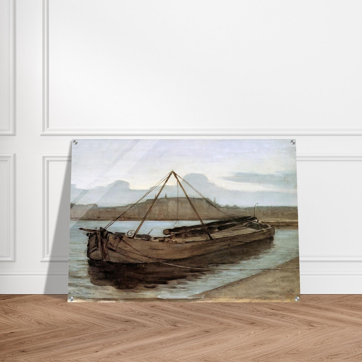 Evening at Weesperzijde Sun - Piet Mondrian Acrylic Print - 70x100 cm / 28x40″ inches