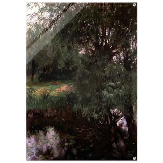A Backwater at Wargrave - John Singer Sargent Acrylic Print - 70x100 cm / 28x40″ inches | John Singer Sargent Wall Art | John Singer Sargent Prints