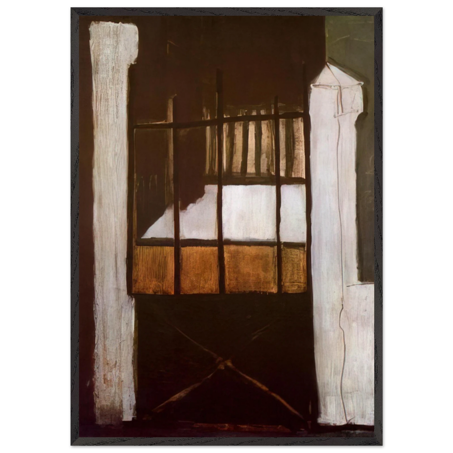 Villa des Camelias - 1932 - Maria Helena Vieira da Silva Framed Art Print – Black Wooden Frame - Default Title - -Framed Art Print