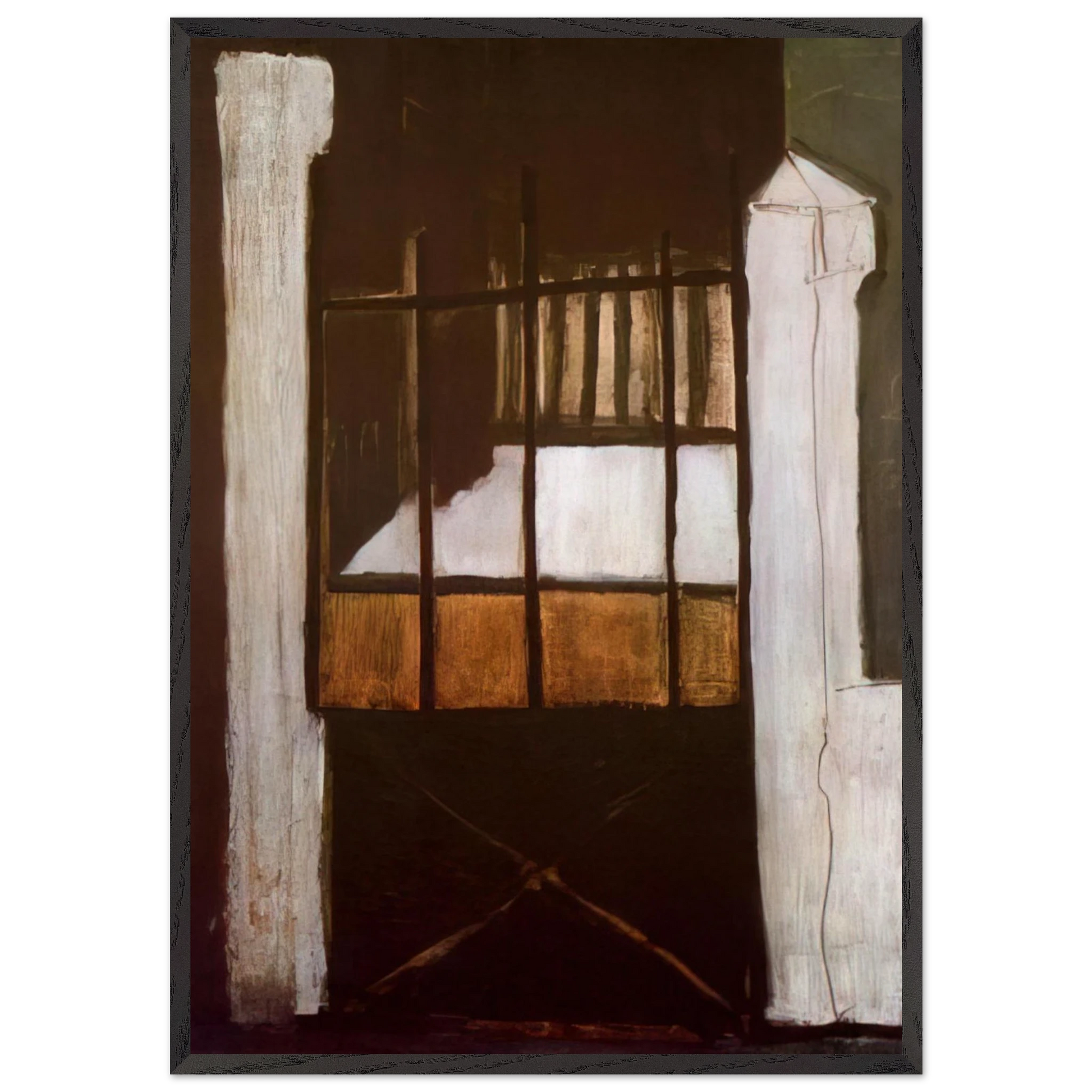 Villa des Camelias - 1932 - Maria Helena Vieira da Silva Framed Art Print – Black Wooden Frame - Default Title - -Framed Art Print