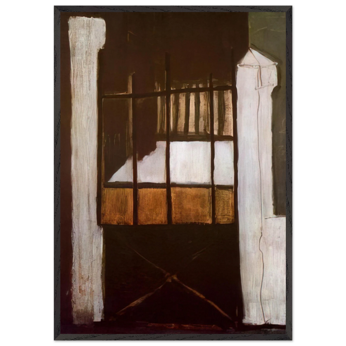 Villa des Camelias - 1932 - Maria Helena Vieira da Silva 70x100 cm / 28x40 inches Framed Art Print – Black Wooden Frame