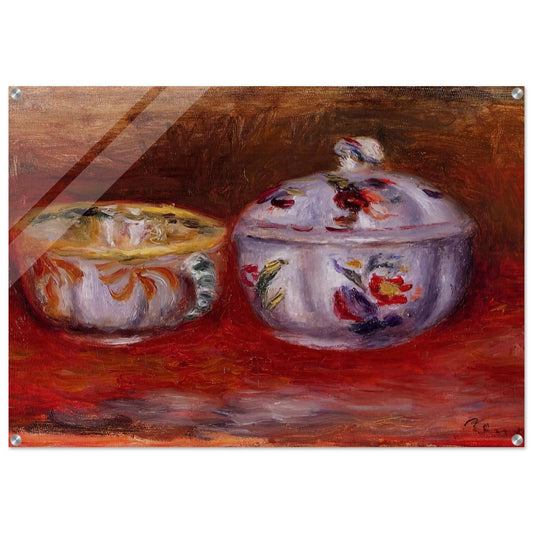 Still Life with Fruit Bowl - Pierre-Auguste Renoir Acrylic Print - 70x100 cm / 28x40″ inches