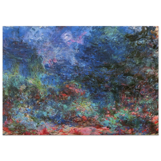 The House at Giverny Viewed from the Rose Garden - claude monet Brushed Aluminum Print - 70x100 cm / 28x40 inches | claude monet Aluminum Print | claude monet Prints