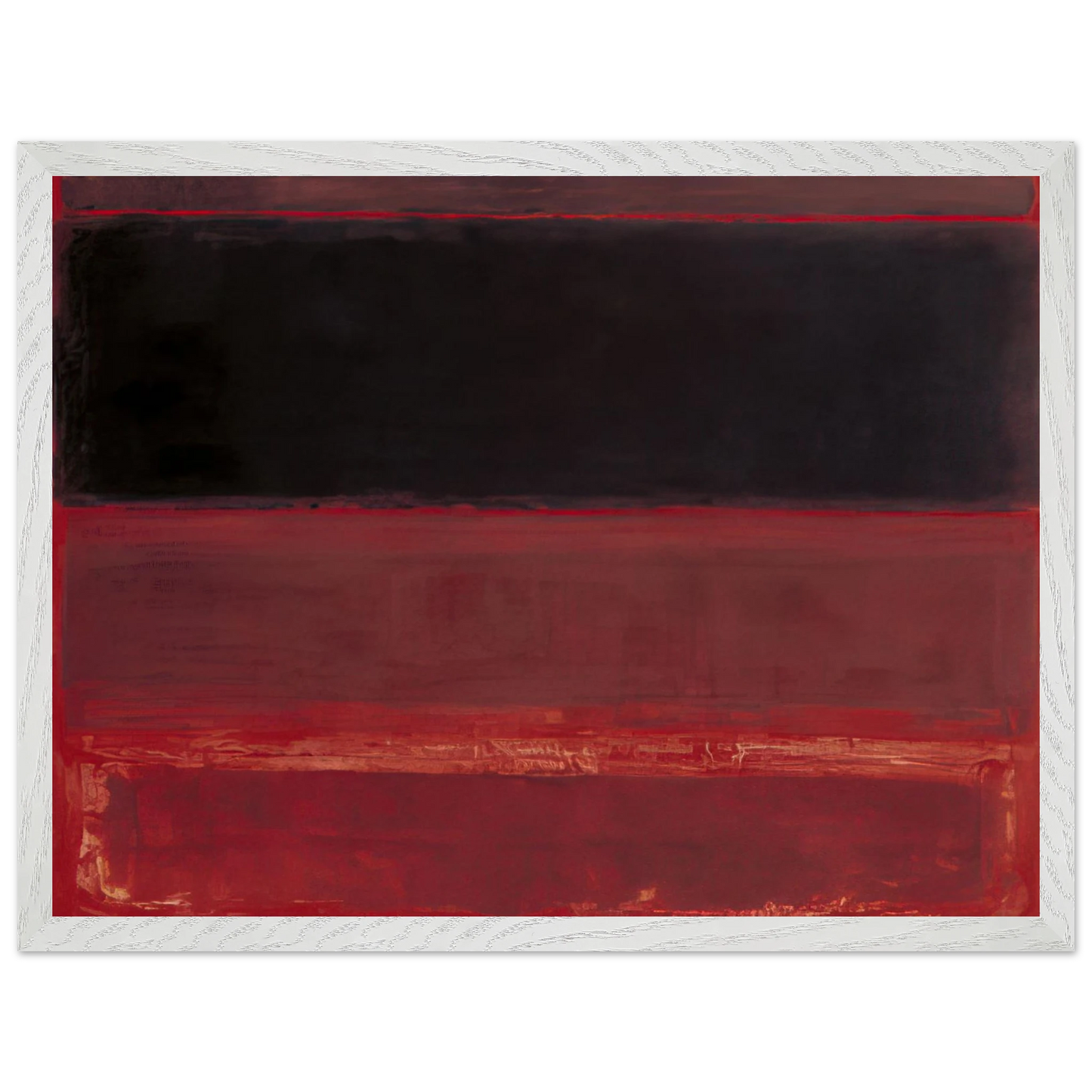 Mark Rothko - Four Darks in Red - 1958 Wall Art - 60x80 cm / 24x32 inches - Premium Wooden Framed Poster With Fine Art Paper - Wood frame