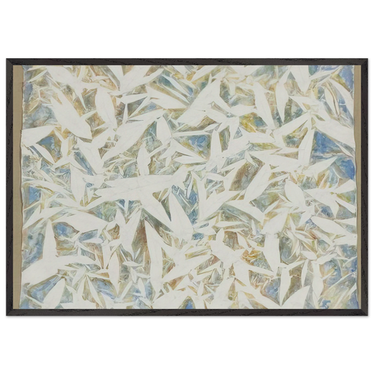 Untitled - 1971 N6 - Simon Hantai Framed Art Print – Black Wooden Frame - Default Title - -Framed Art Print