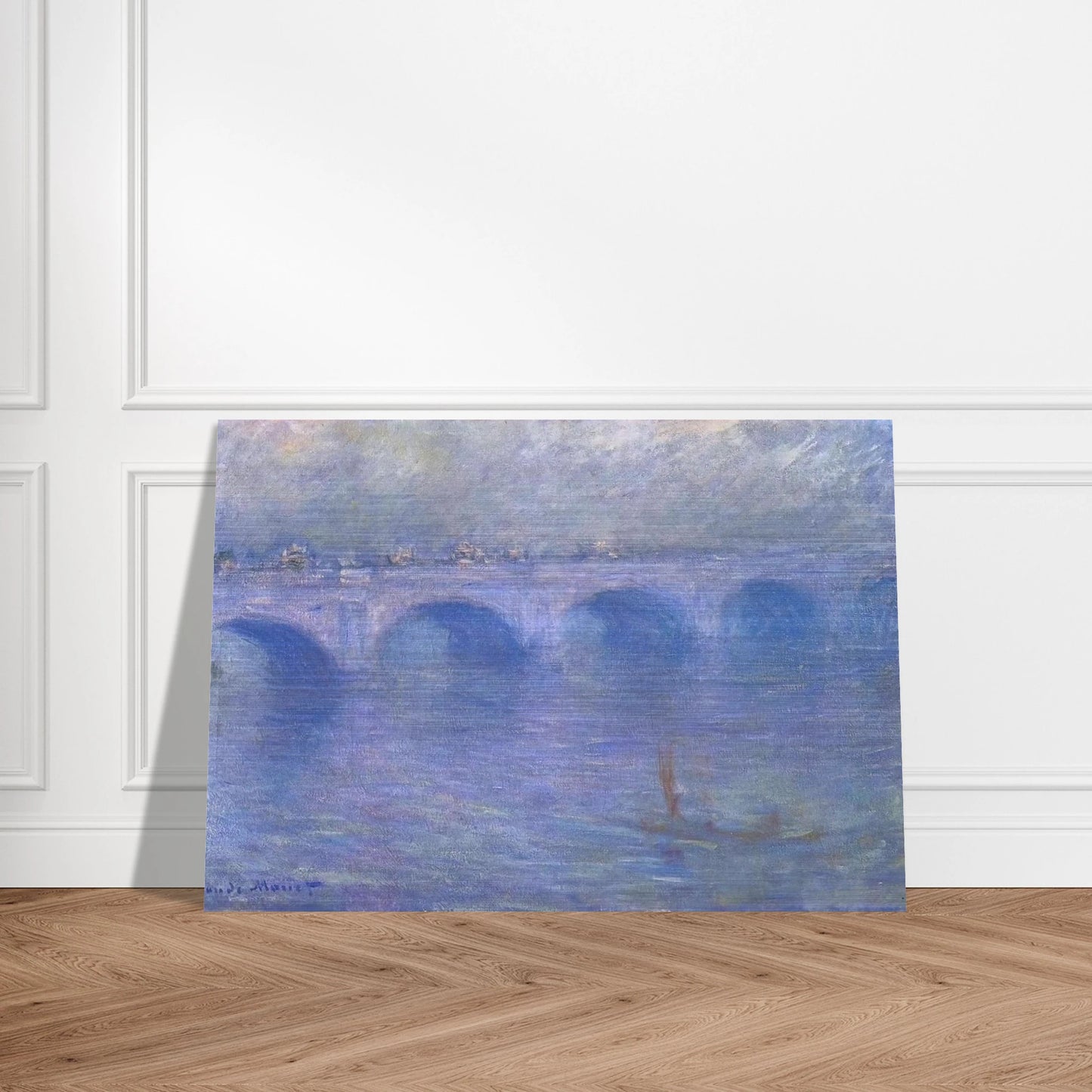 Waterloo Bridge in the Fog - claude monet Brushed Aluminum Print - 70x100 cm / 28x40 inches | claude monet Aluminum Print | claude monet Prints