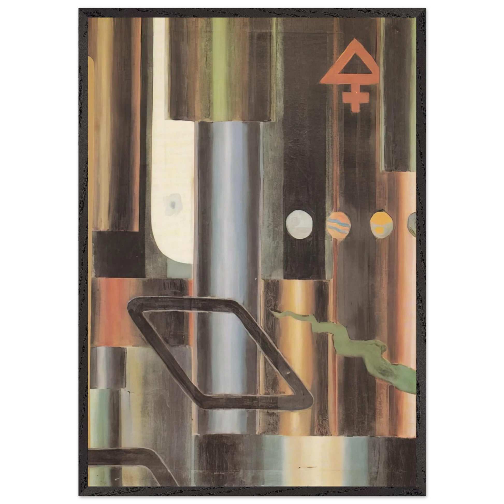 La libra sinfiamma e le piramidi - 1921 - Julius Evola Framed Art Print – Black Wooden Frame - Default Title - -Framed Art Print