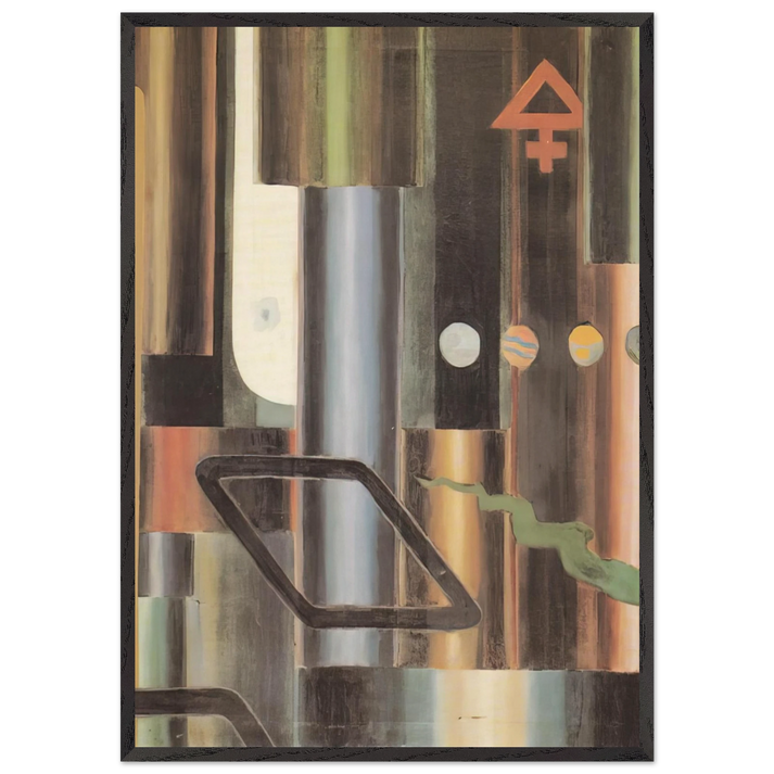 La libra sinfiamma e le piramidi - 1921 - Julius Evola 70x100 cm / 28x40 inches Framed Art Print – Black Wooden Frame