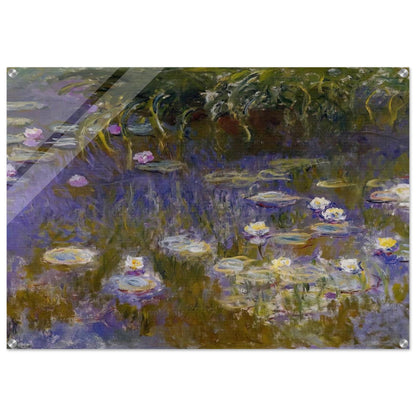 Water Lilies, Yellow and Lilac - claude monet Acrylic Print - 70x100 cm / 28x40″ inches | claude monet Wall Art | claude monet Prints